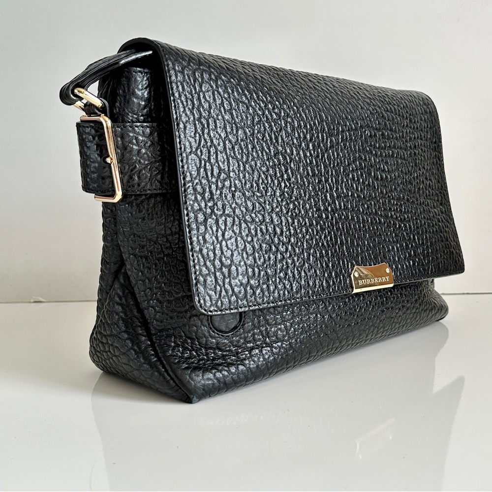 Authentic Burberry Lockford Medium Black Leather Shoulder Bag - Picture 2 of 10